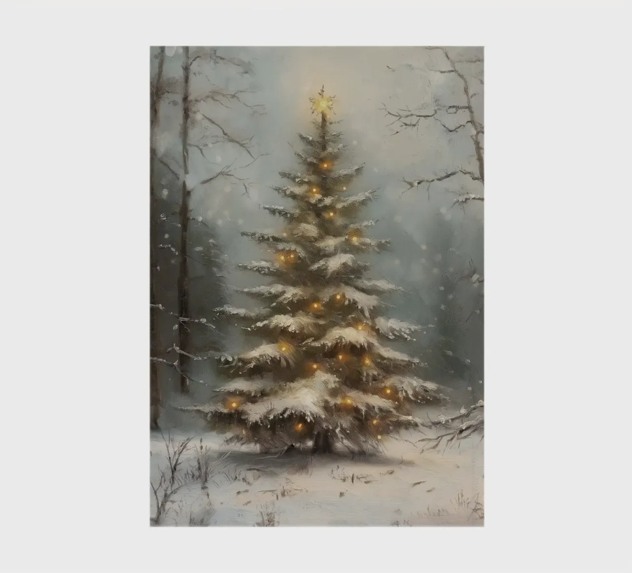 Sapin de Noël enneigé enchanté - Forêt d'hiver lumineuse carnet de notes de ClubArt