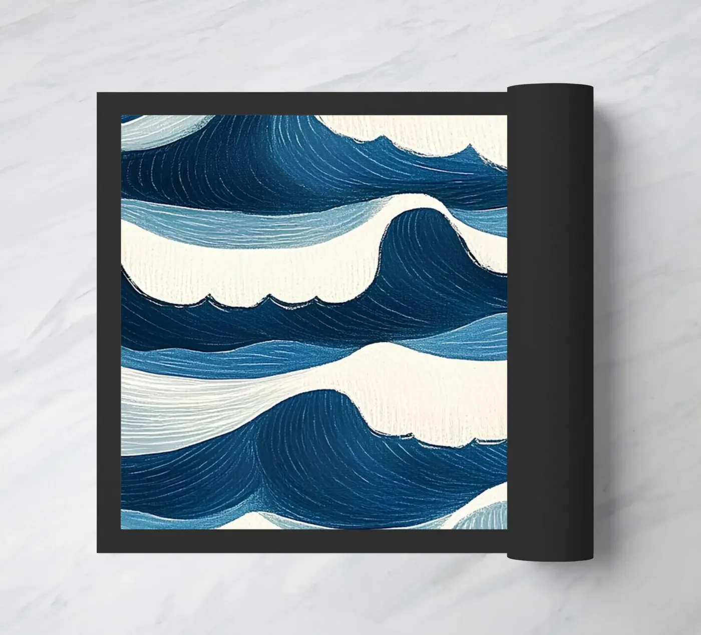 Ocean waves Fußmatte von Curious Canvas