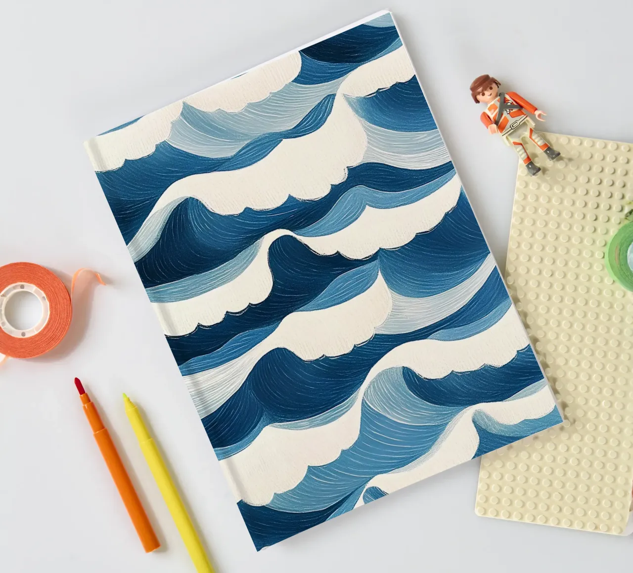 Ocean waves notebook by Curious Canvas