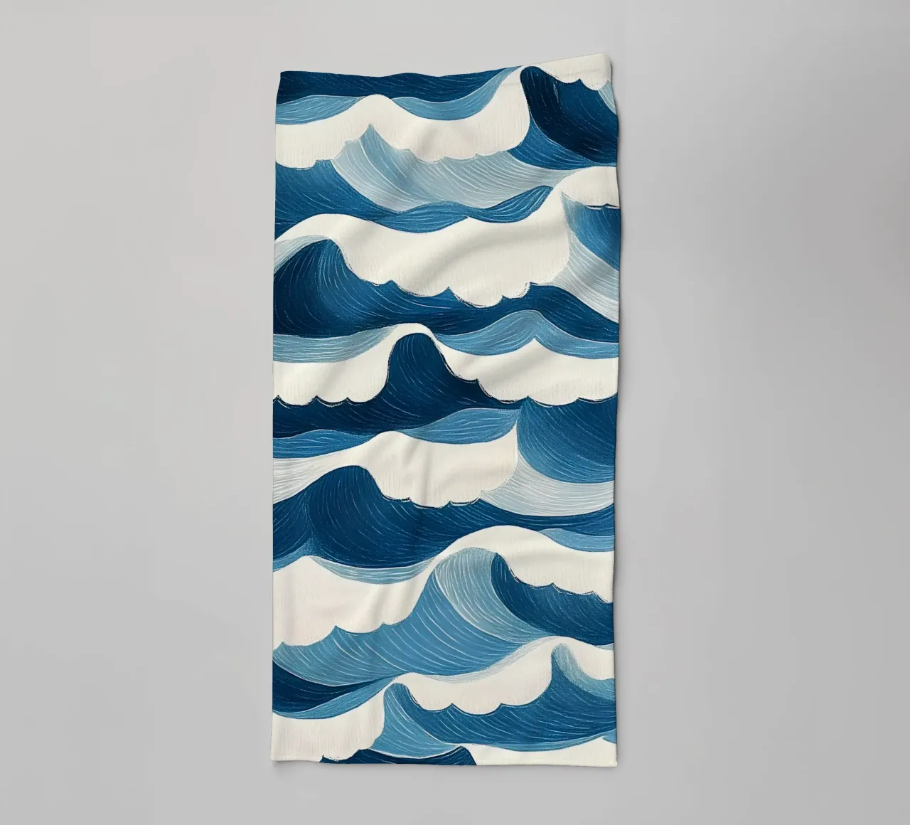 Ocean waves towel by Curious Canvas
