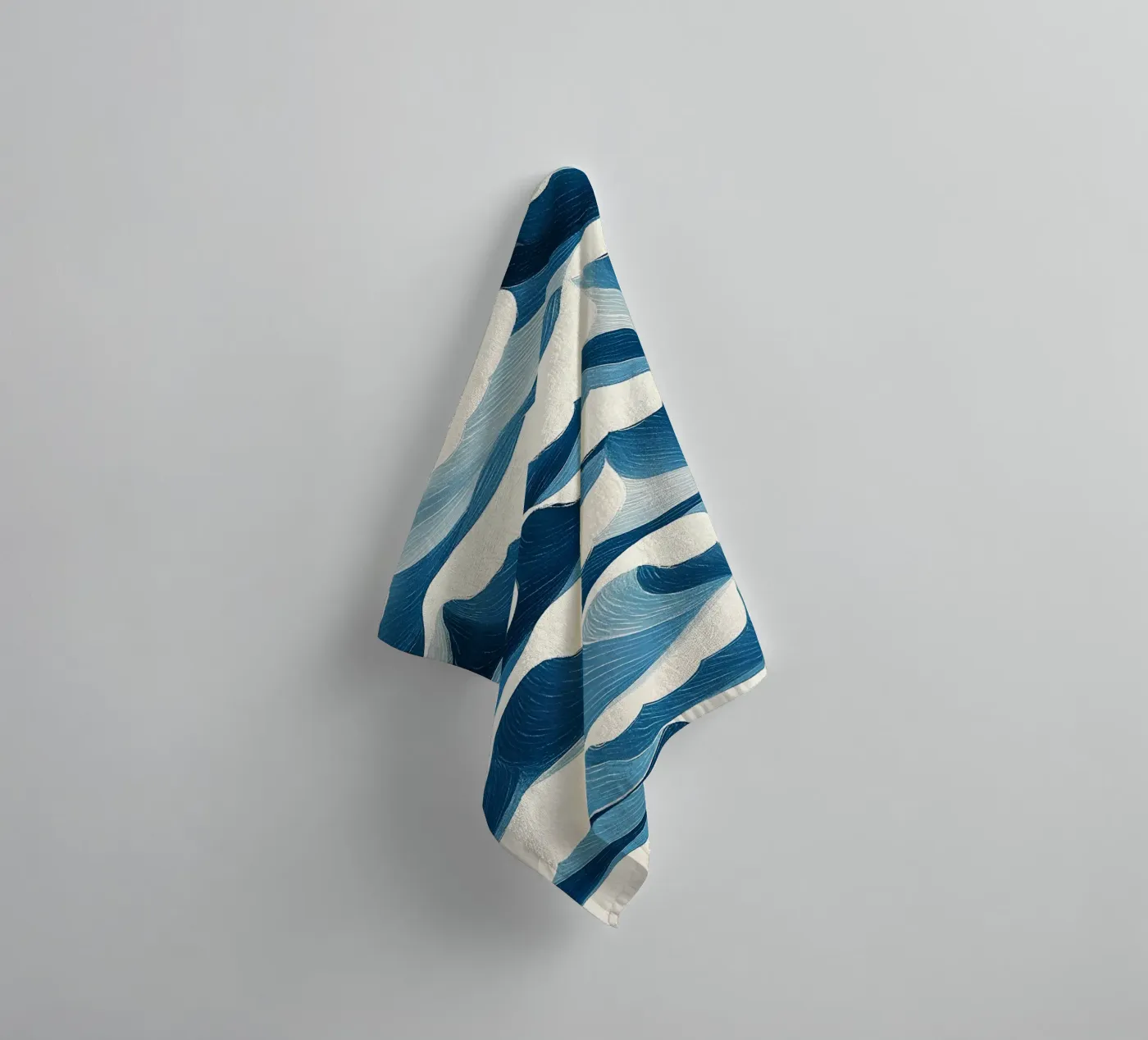Ocean waves towel by Curious Canvas