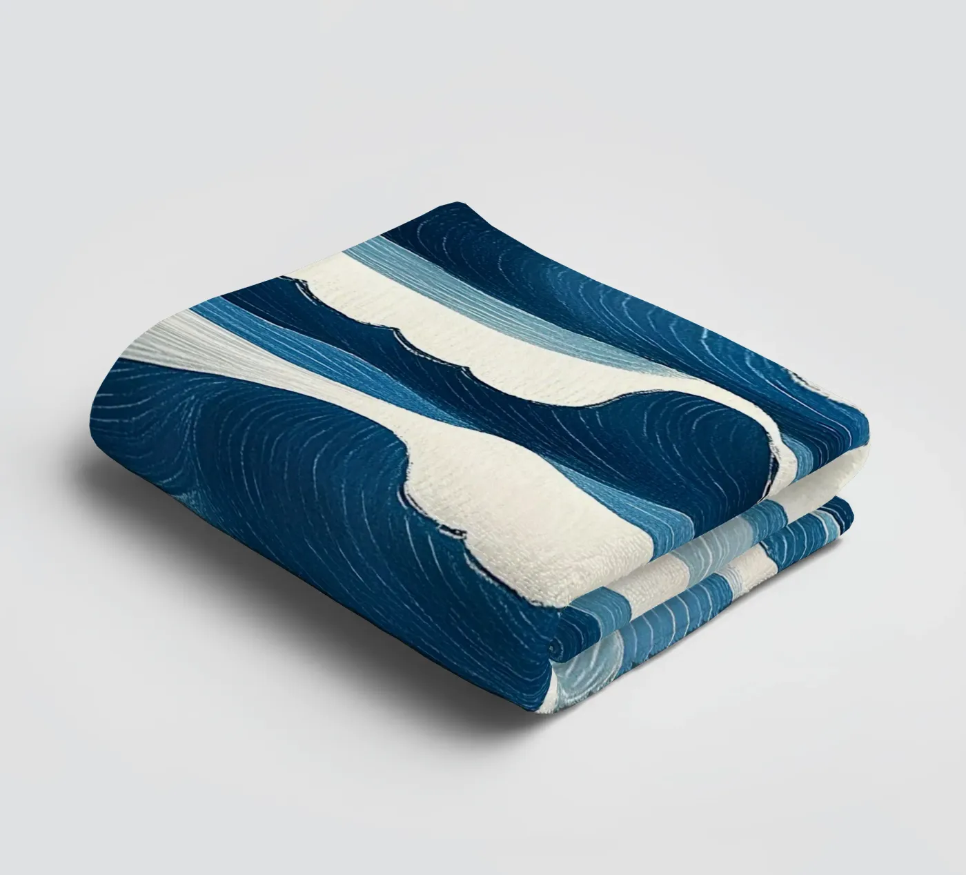 Ocean waves towel by Curious Canvas