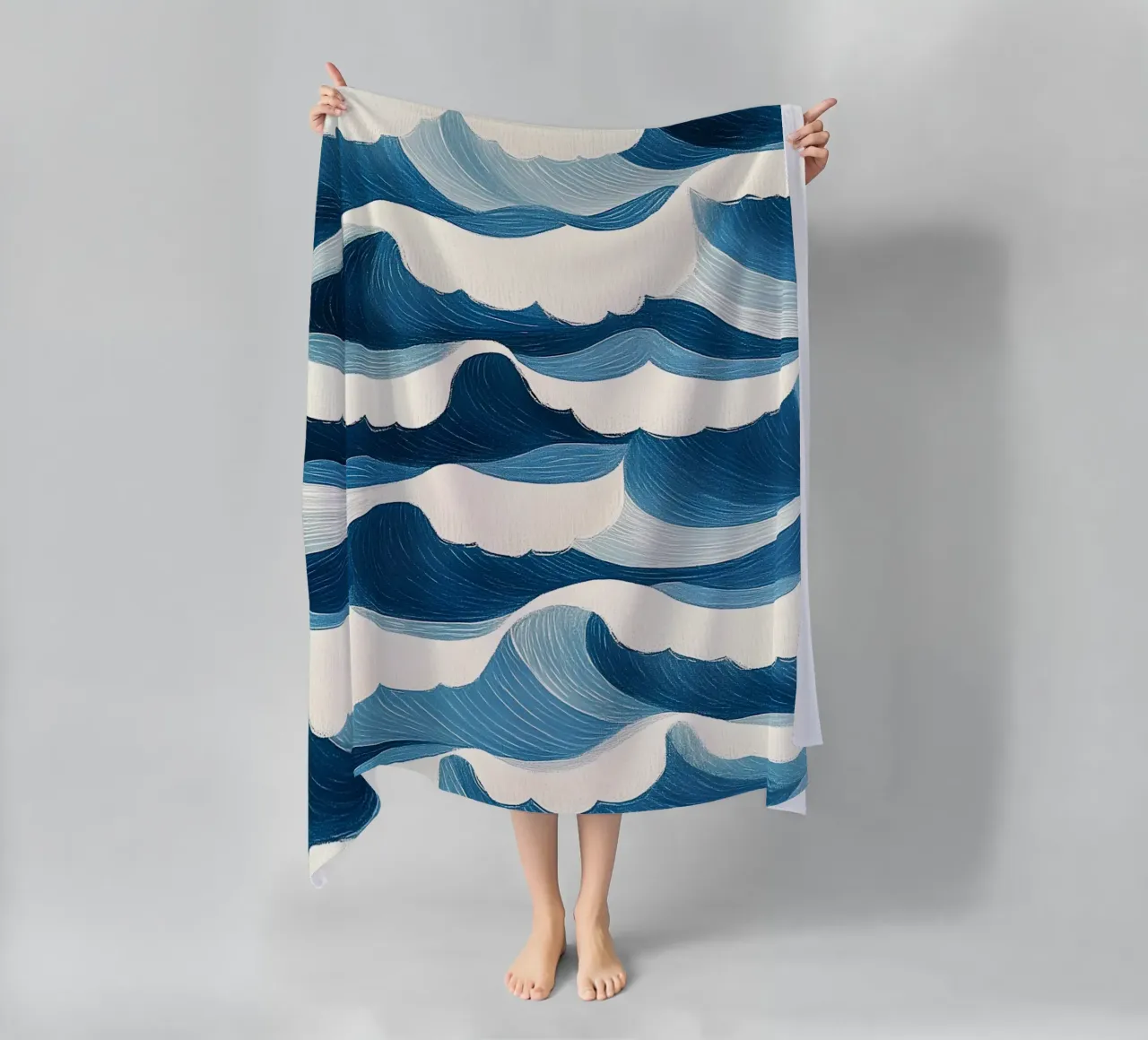 Onde dell'oceano telo mare da Curious Canvas