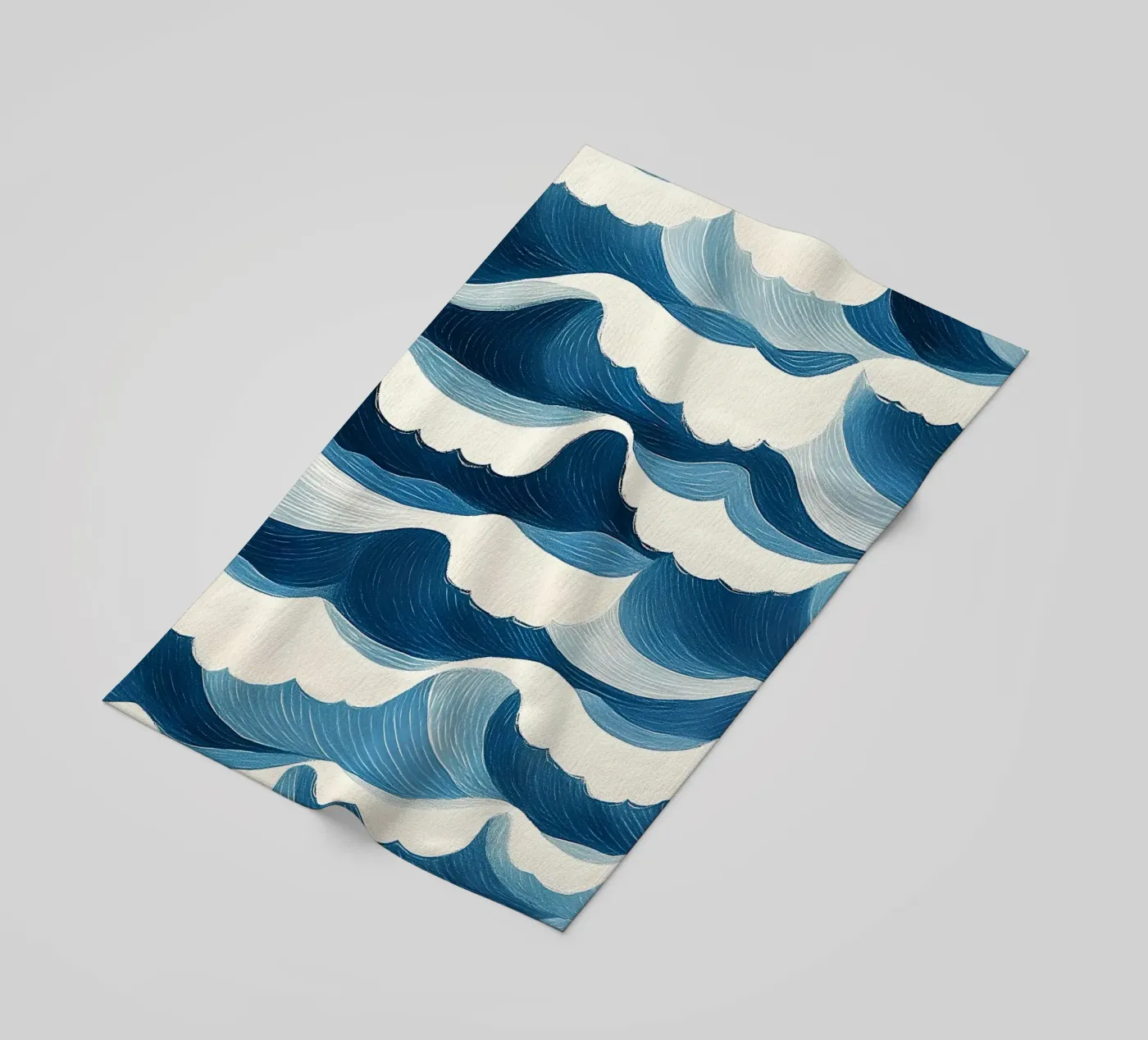 Oceaangolven strandhanddoek van Curious Canvas