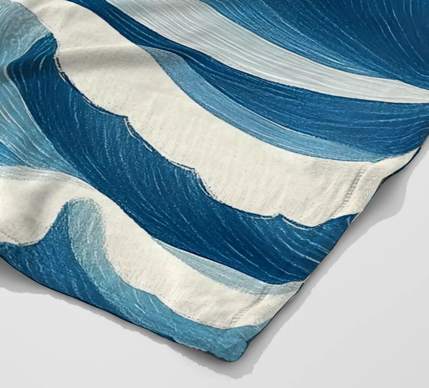 Ocean waves fleece blanket by Curious Canvas