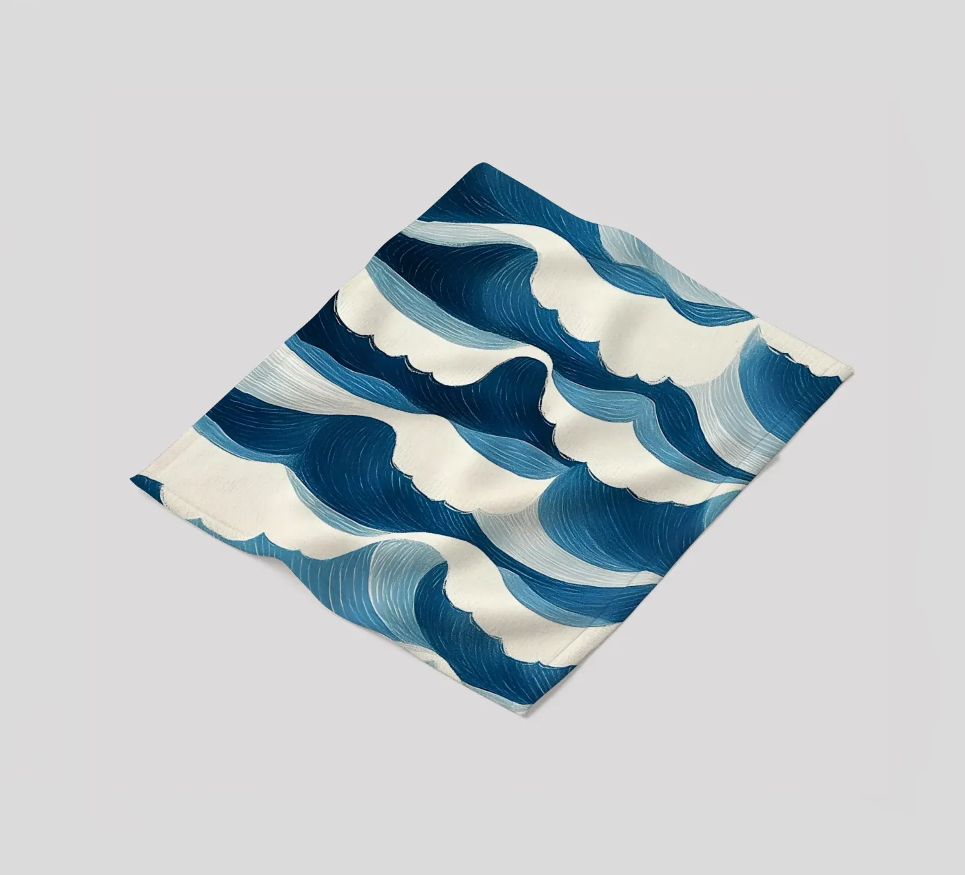 Ocean waves fleece blanket by Curious Canvas