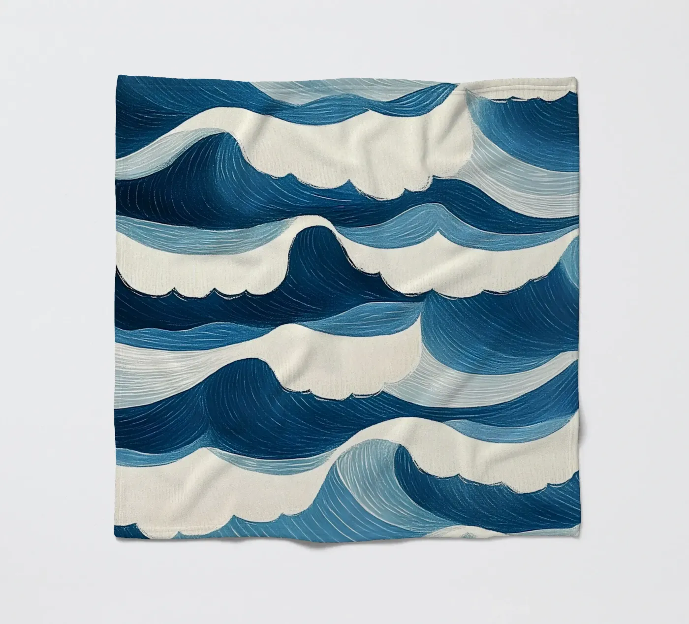 Ocean waves fleece blanket by Curious Canvas