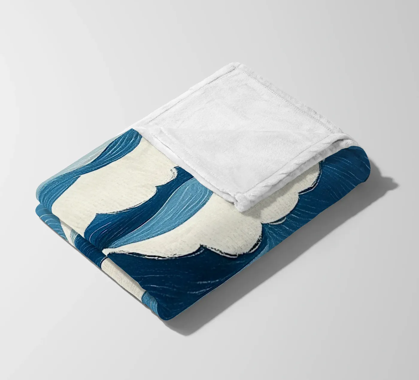 Ocean waves fleece blanket by Curious Canvas