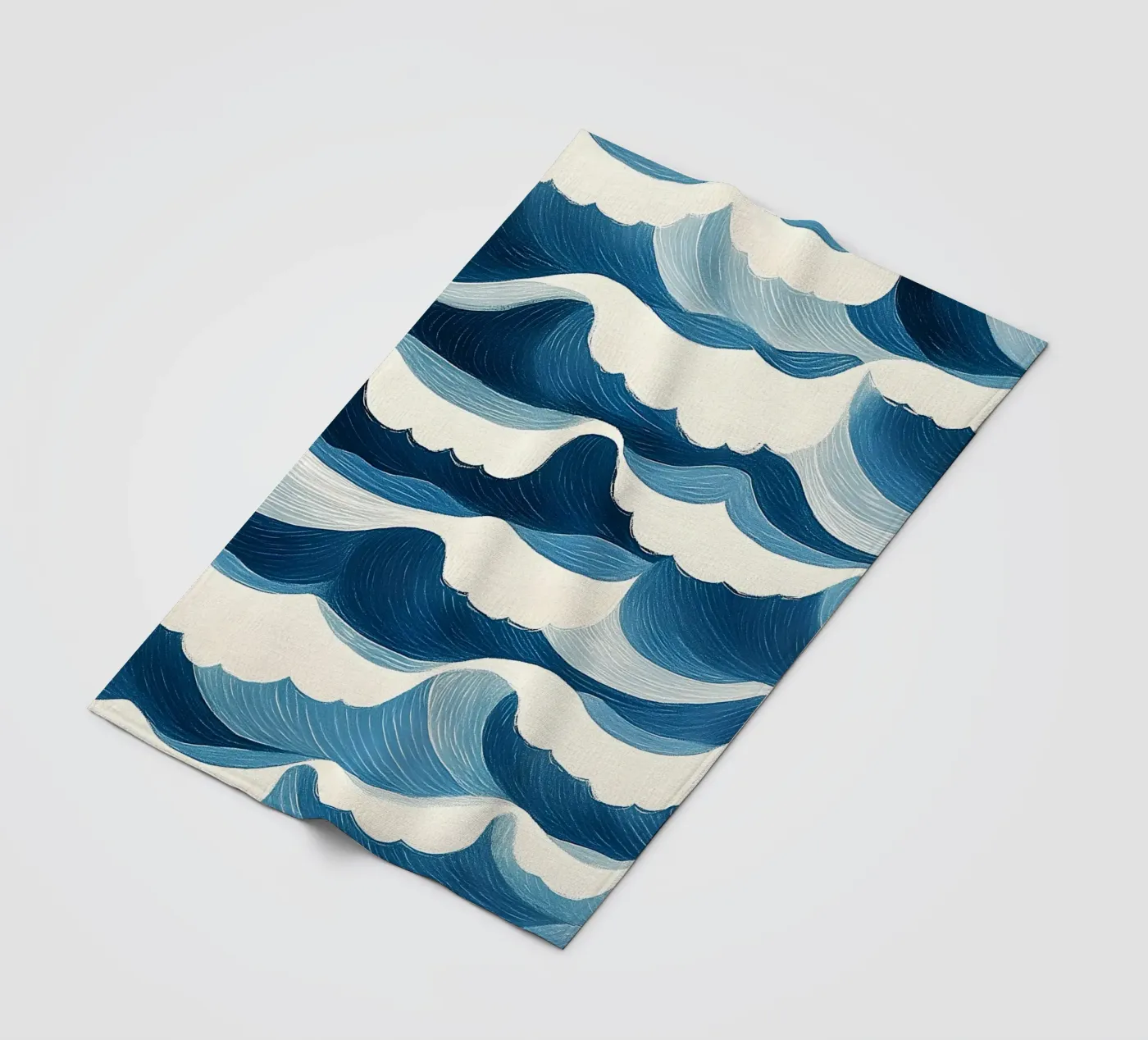 Ocean waves fleece blanket by Curious Canvas