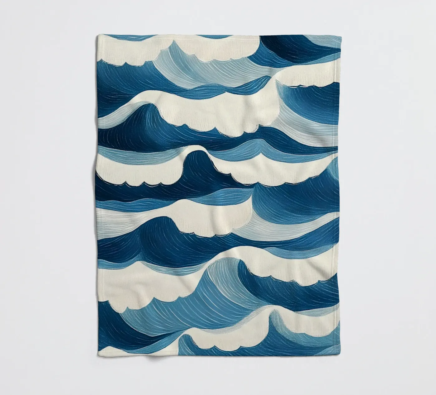 Ocean waves fleece blanket by Curious Canvas