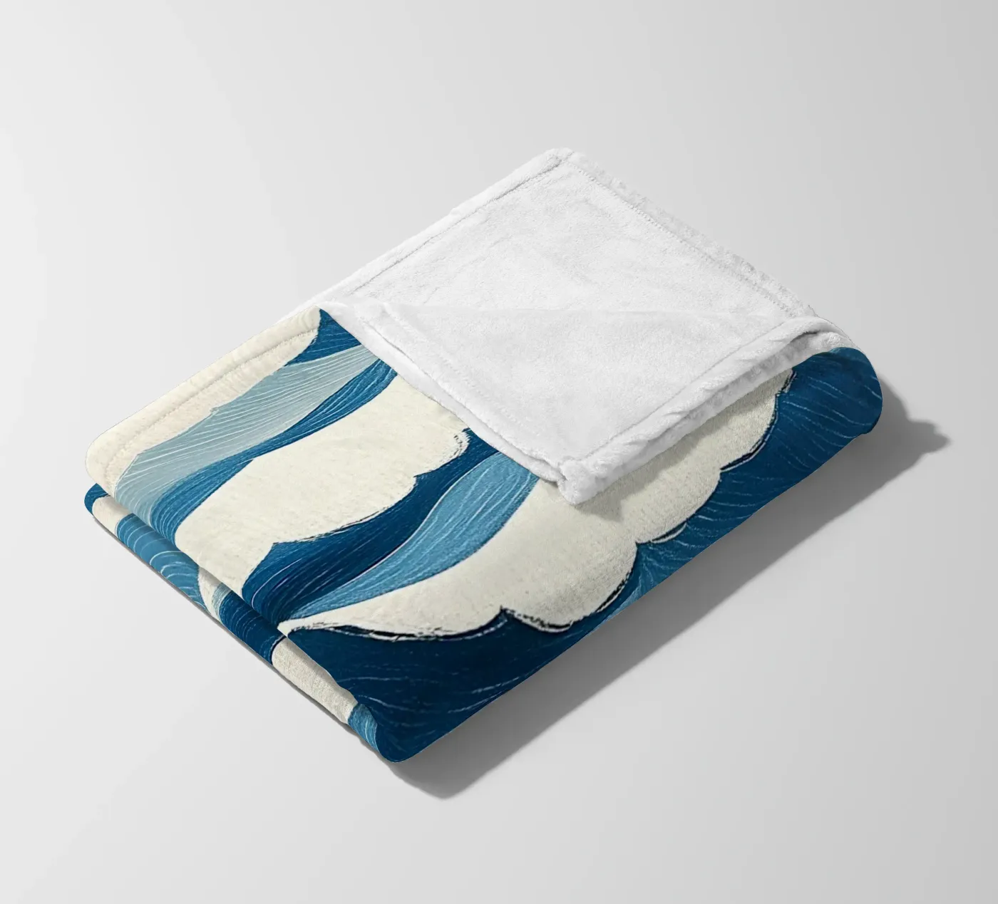 Ocean waves fleece blanket by Curious Canvas