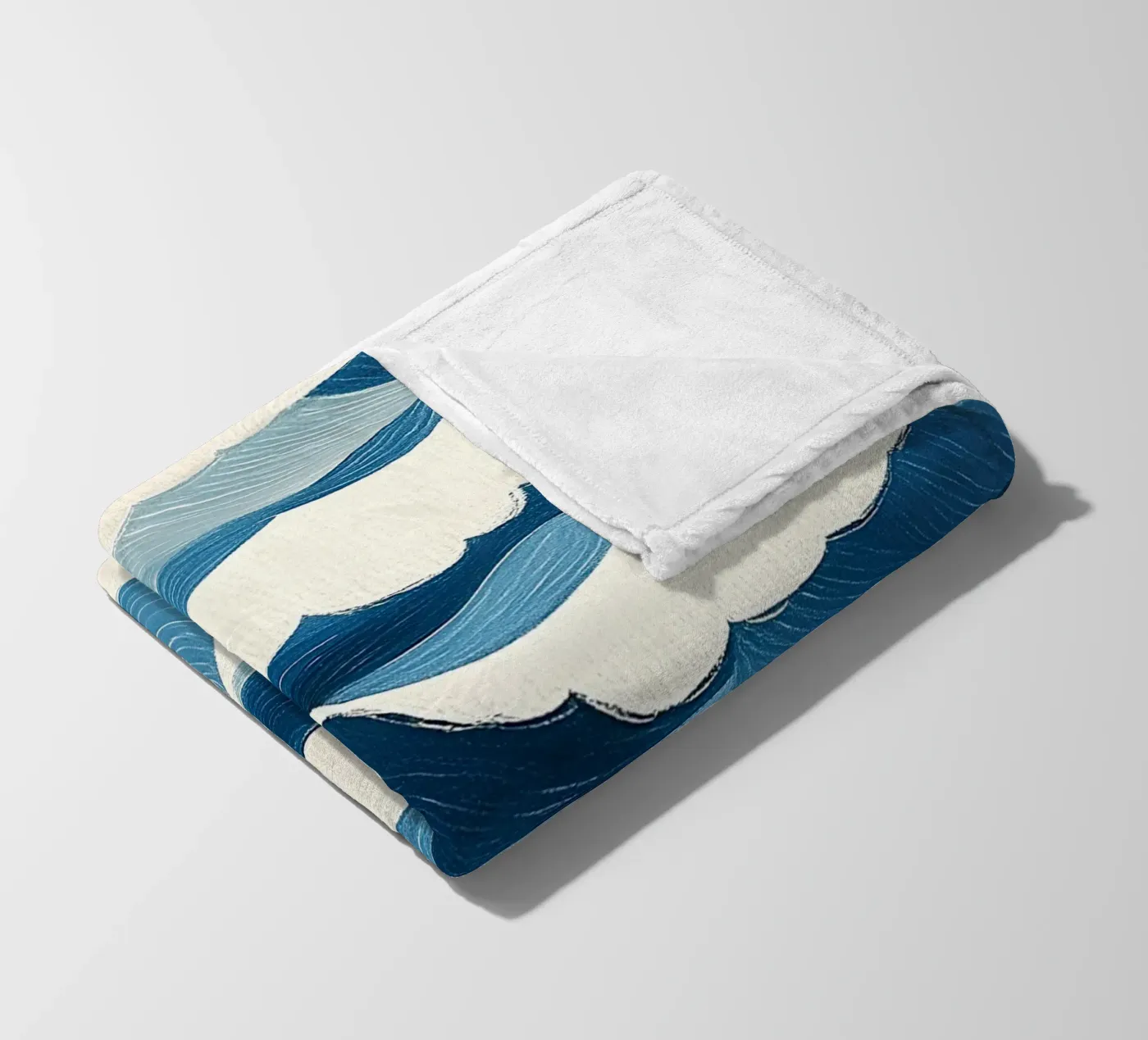 Ocean waves fleece blanket by Curious Canvas