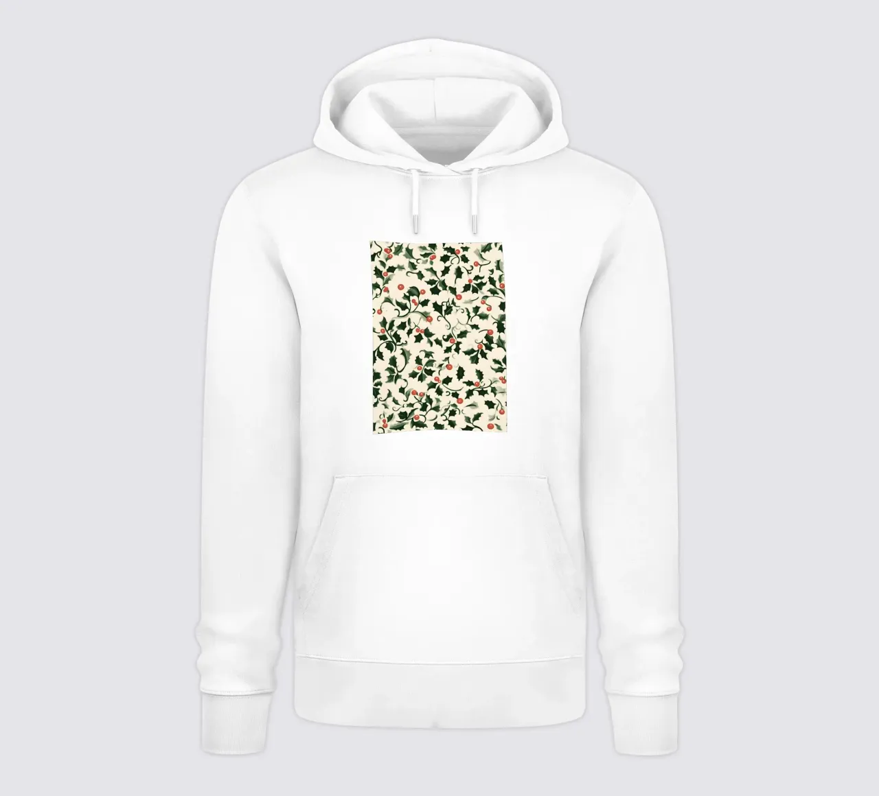Festliches Stechpalmenmuster - Klassische botanische Weihnachtskunst Hoodie von ClubArt