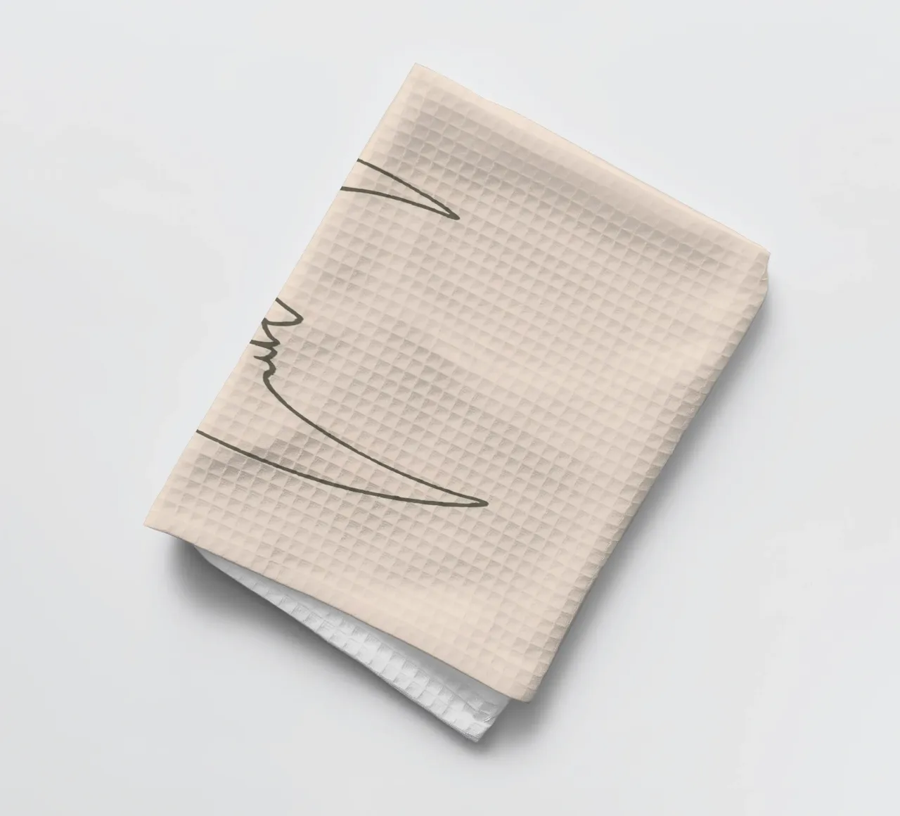 Illustration d'une lune joyeuse avec un visage souriant sur une lumière d'art torchon de DesignDoodle