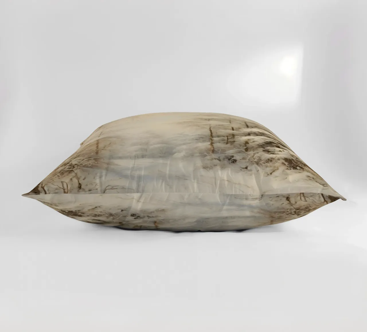 Winding Snowy Path - Enchanting Winter Forest Art decorative cushion by ClubArt