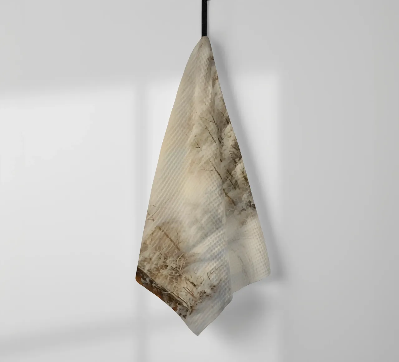 Winding Snowy Path - Enchanting Winter Forest Art tea towel by ClubArt