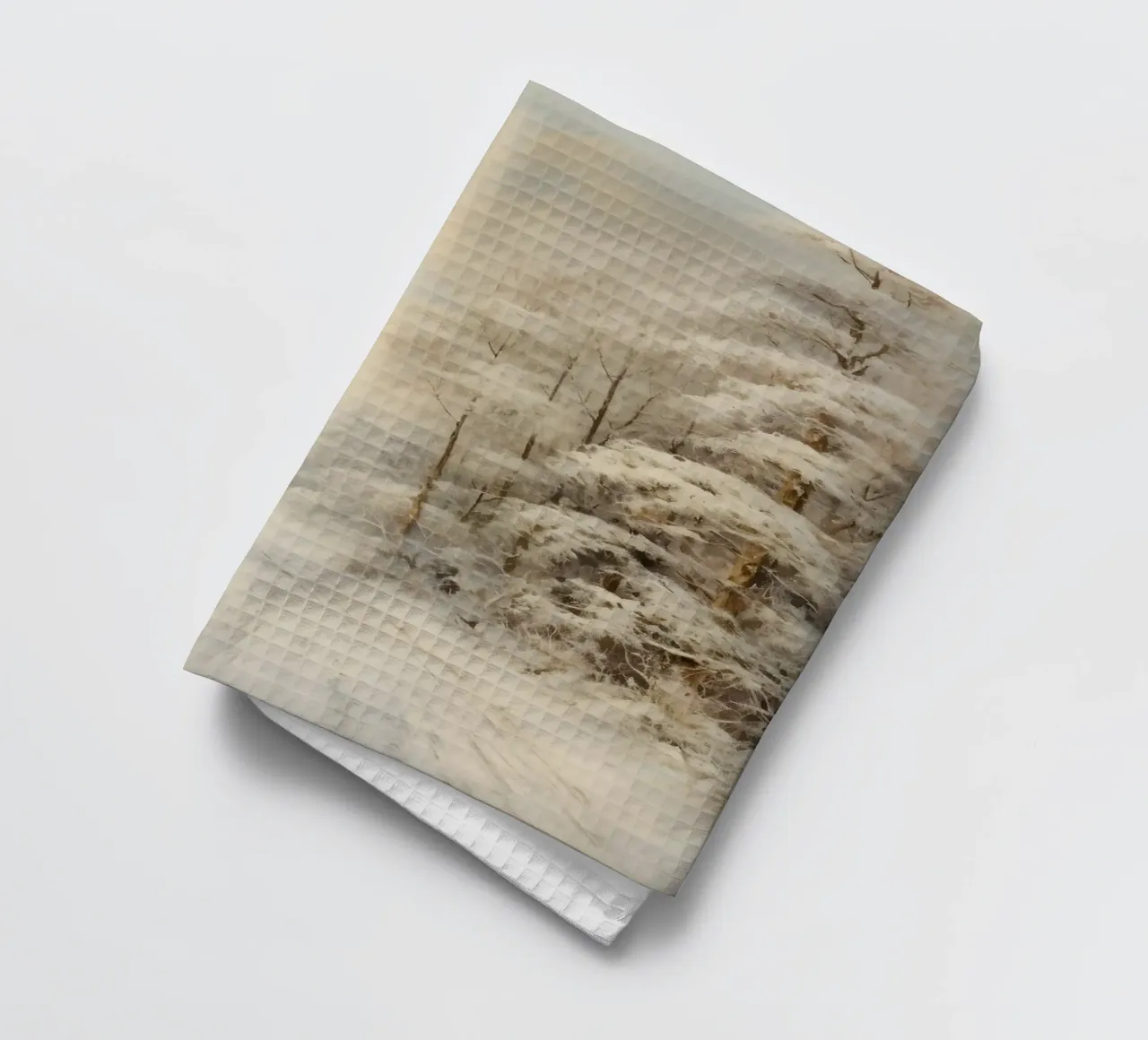 Winding Snowy Path - Enchanting Winter Forest Art tea towel by ClubArt