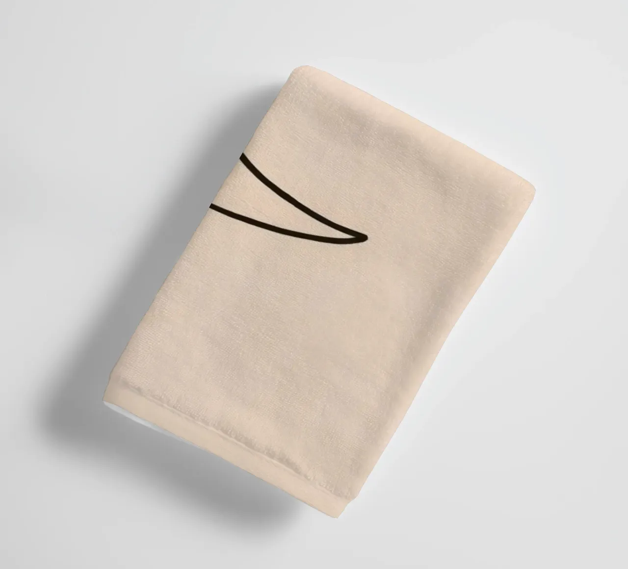 Crescent moon with a smiling face on a soft background towel by DesignDoodle
