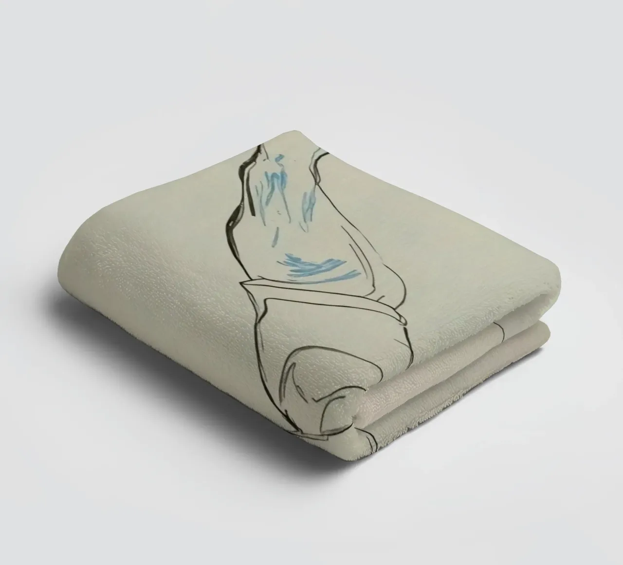 Subacqueo che esegue un'aggraziata discesa subacquea in un ambiente tranquillo asciugamano da bagno da DesignDoodle