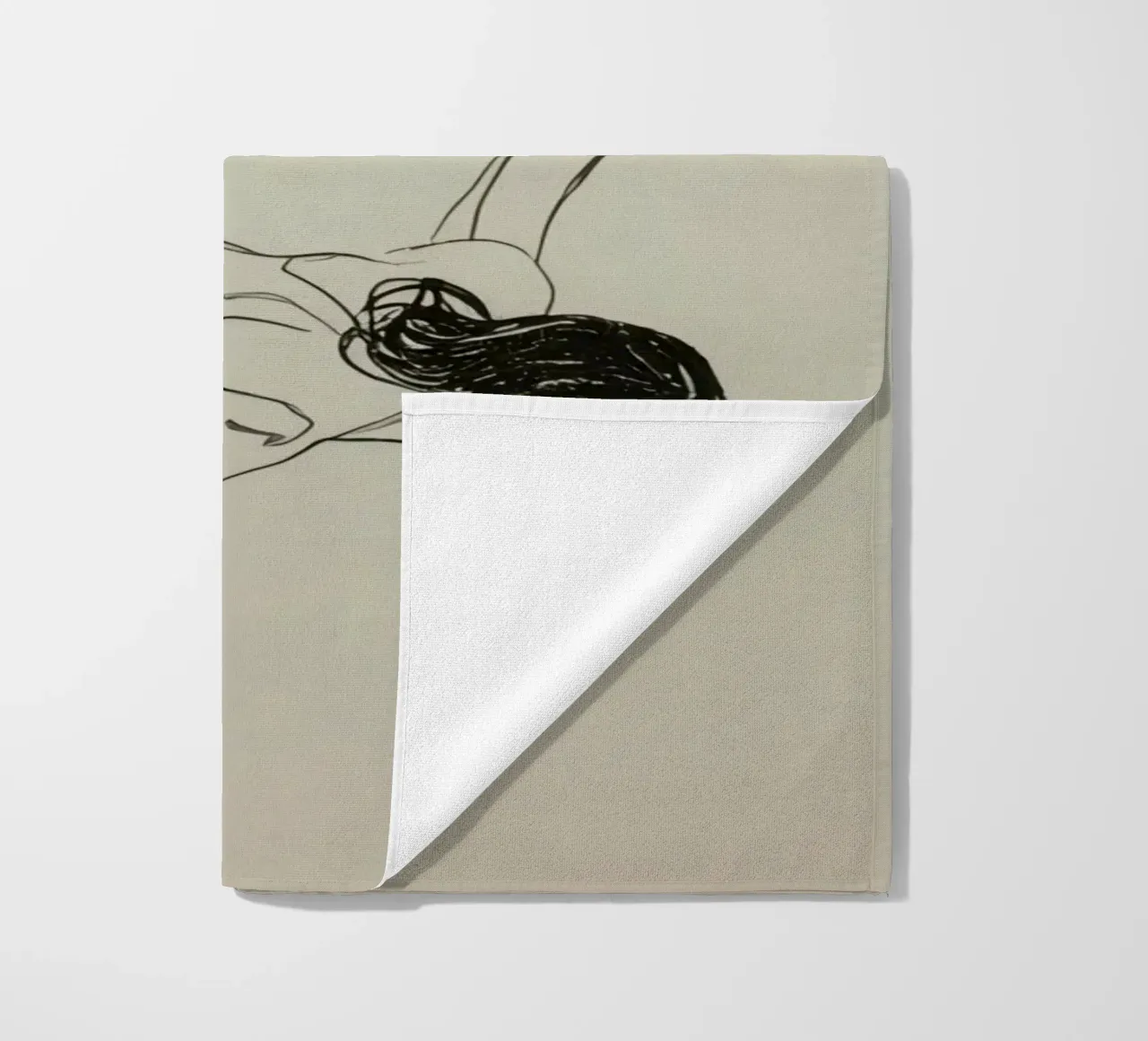 Subacqueo che esegue un'aggraziata discesa subacquea in un ambiente tranquillo telo mare da DesignDoodle