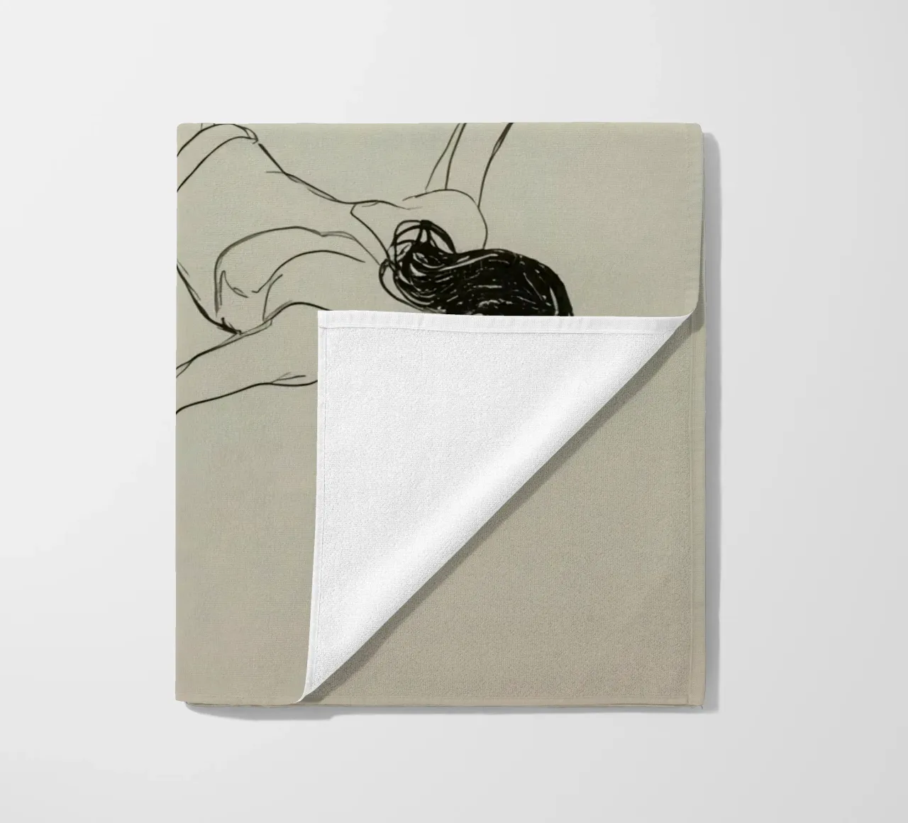 Subacqueo che esegue un'aggraziata discesa subacquea in un ambiente tranquillo telo mare da DesignDoodle