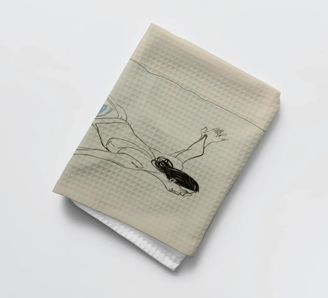 Subacqueo che esegue un'aggraziata discesa subacquea in un ambiente tranquillo canovaccio da cucina da DesignDoodle