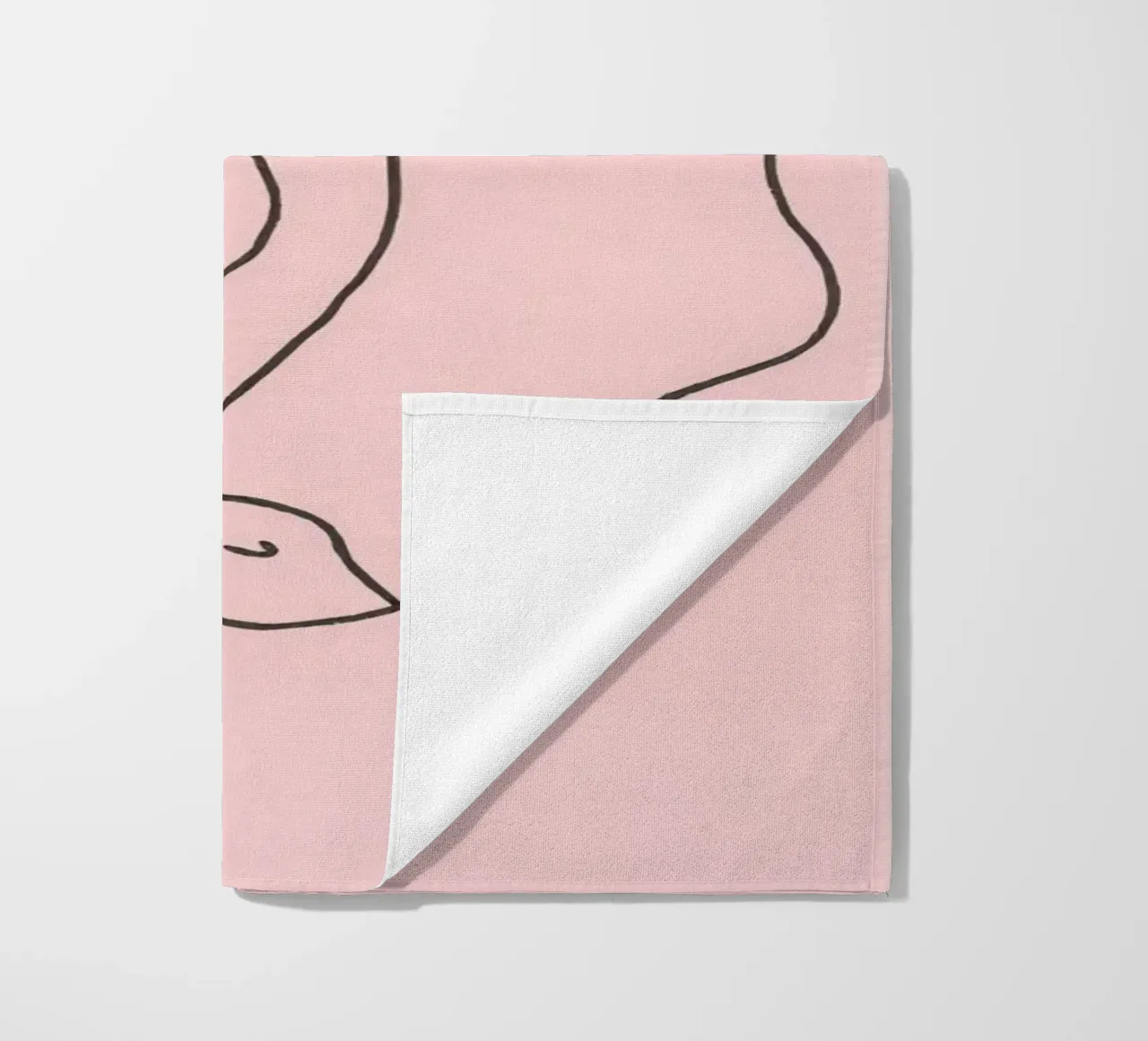 Simple design of a pair of socks with a pink background beach towel by DesignDoodle