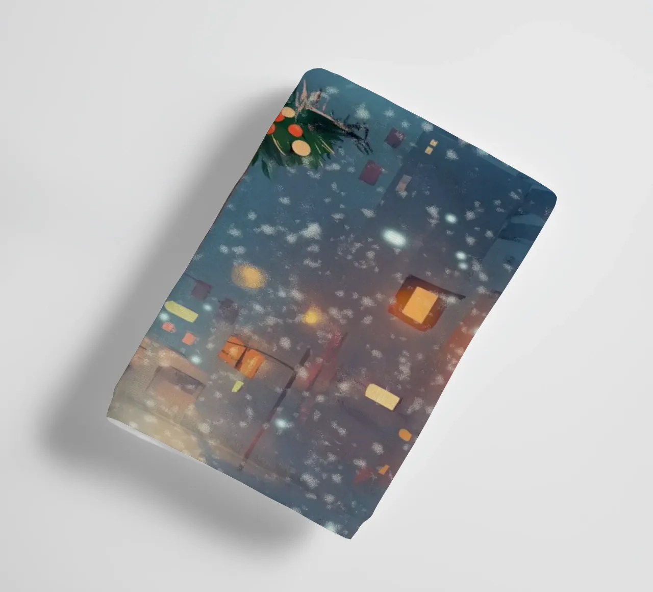 Accogliente lampione invernale - Luci della città innevate asciugamano da bagno da ClubArt