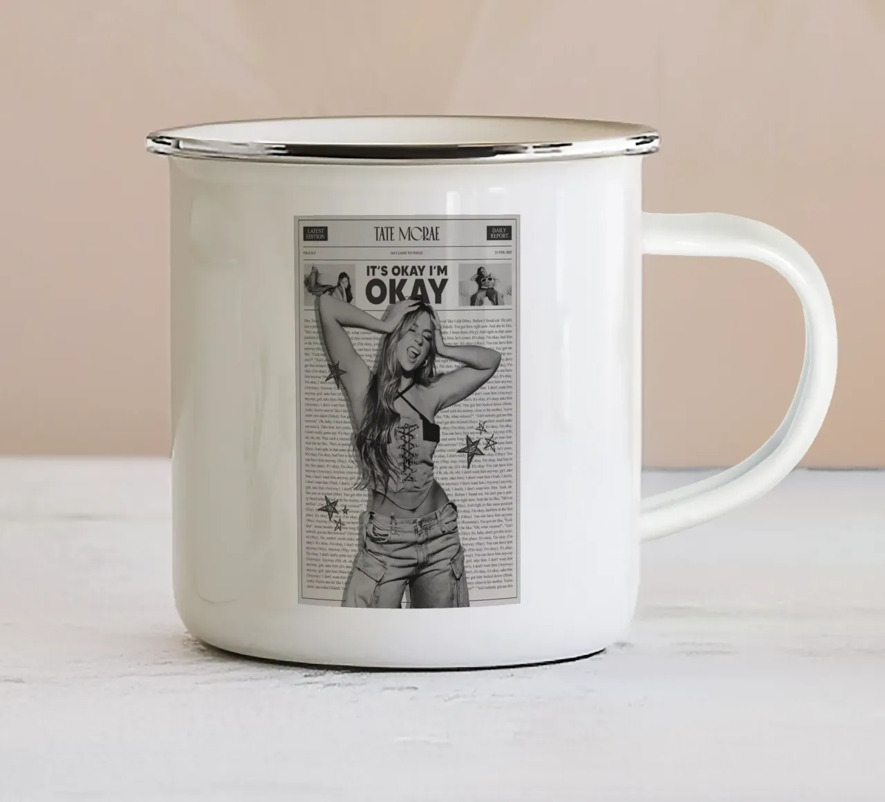 TT Va bene, sto bene tazza in smalto da sarahshop