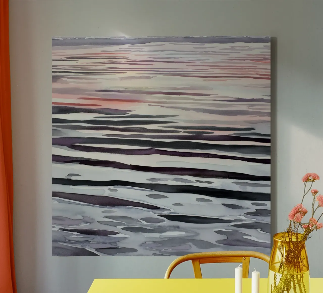 The Stillness Between Waves canvas with Floater frame by Matthias Keller Studio