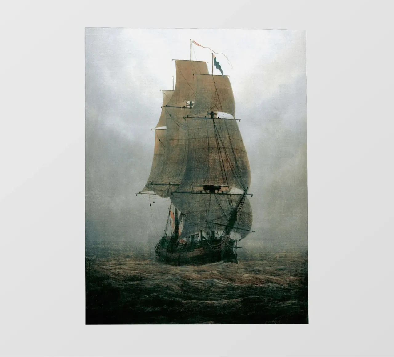 Veliero nella nebbia - Caspar David Friedrich pellicola backlit da shoplena