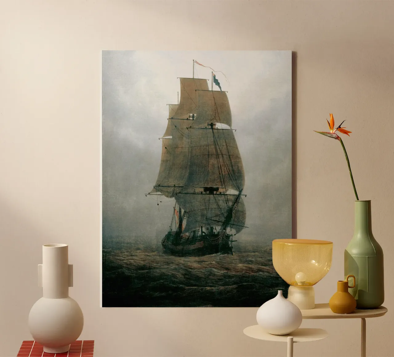 Sailing ship in the fog - Caspar David Friedrich canvas by shoplena