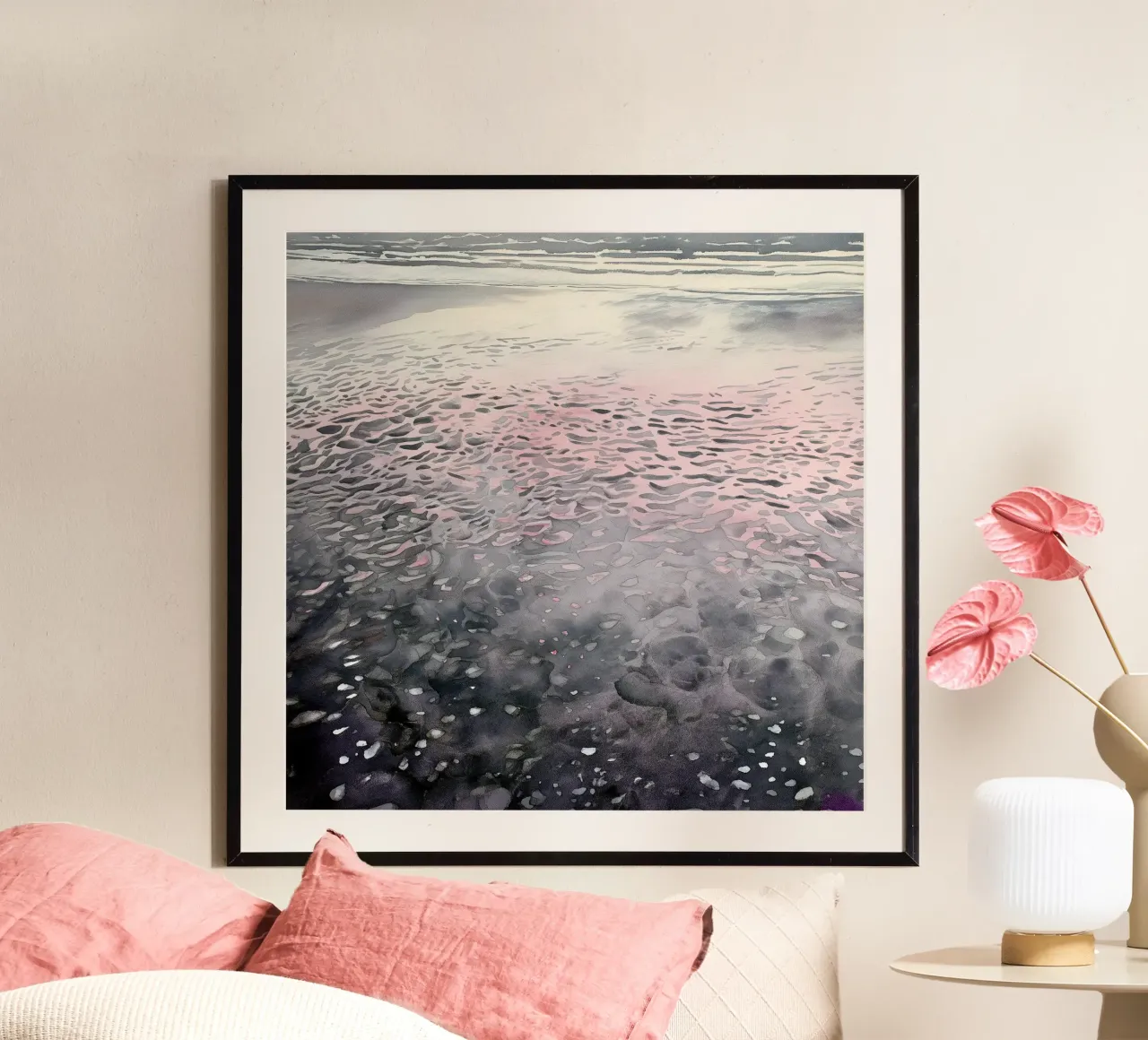 Das Licht unter der Oberfläche Poster mit Kunststoffrahmen von Matthias Keller Studio