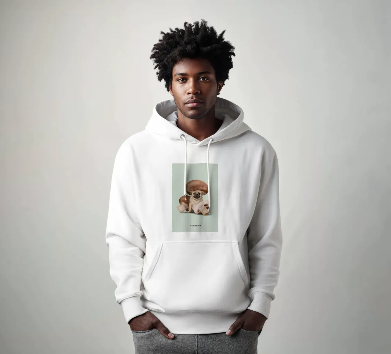 Pugshroom - Jonas Loose felpa con cappuccio da shaw post