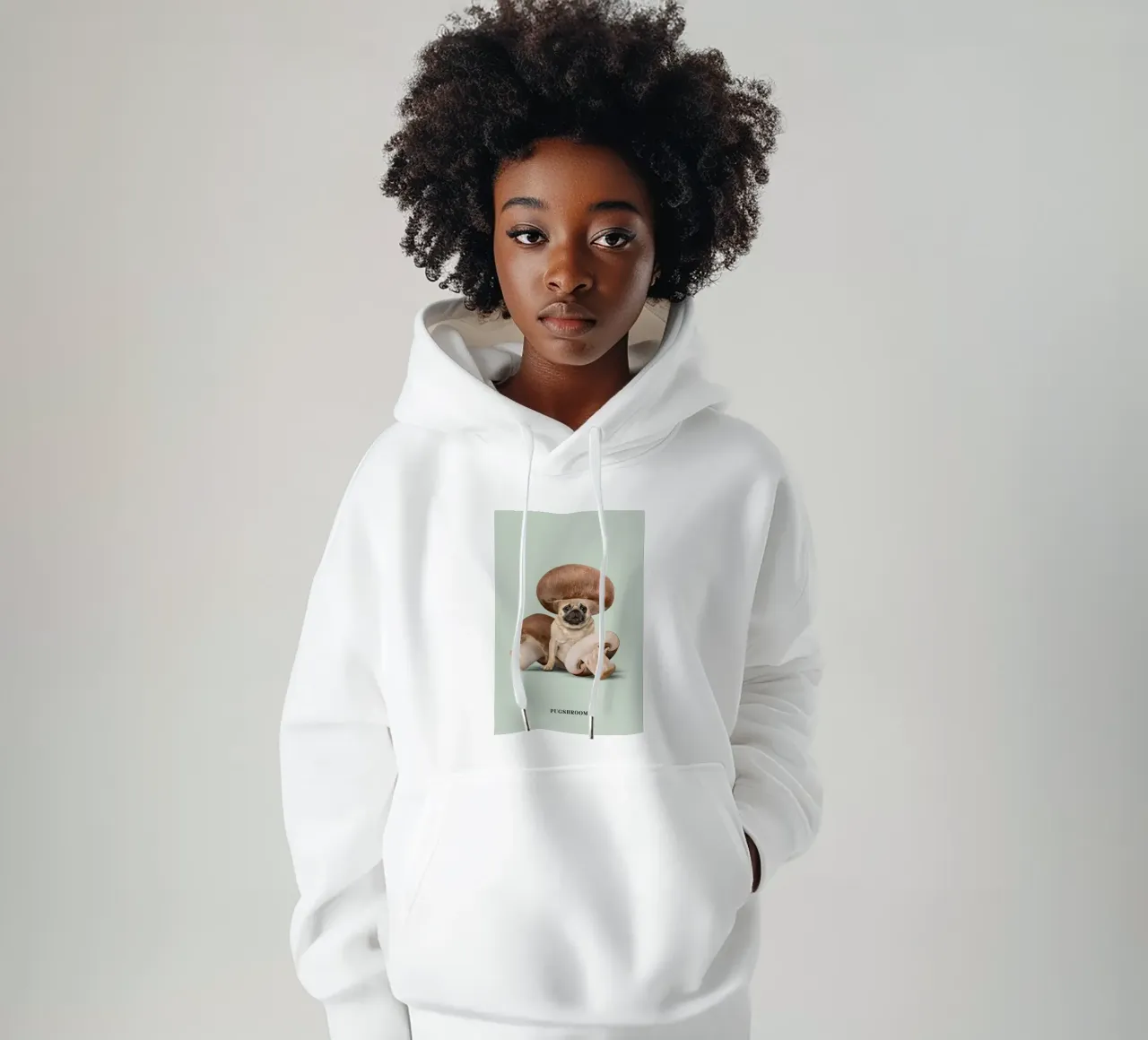 Pugshroom - Jonas Loose felpa con cappuccio da shaw post
