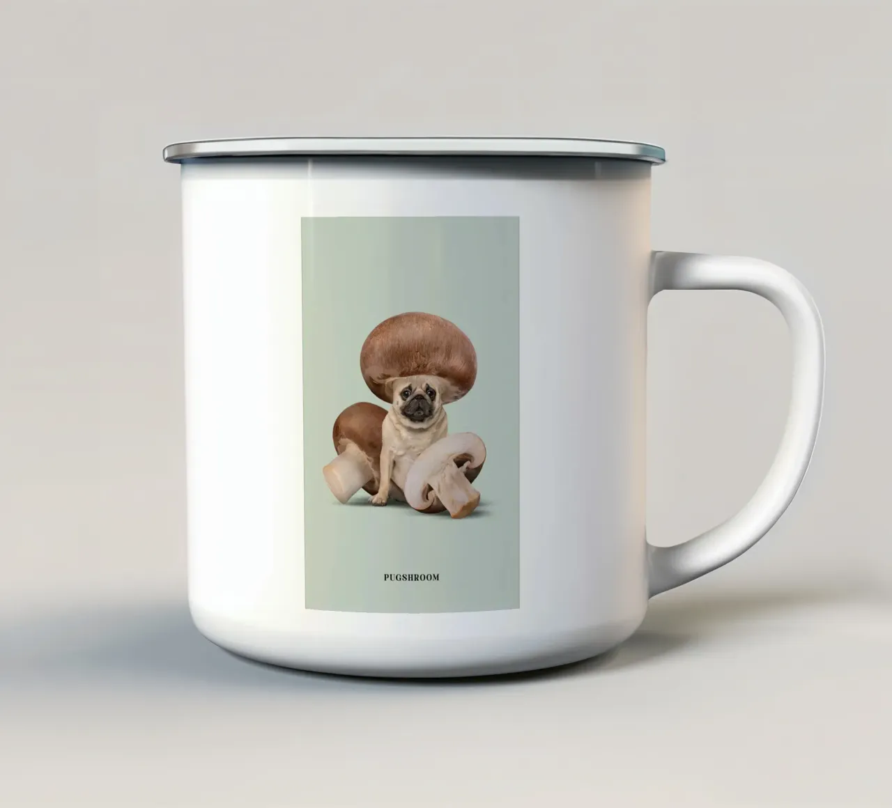 Pugshroom - Jonas Loose tazza in smalto da shaw post