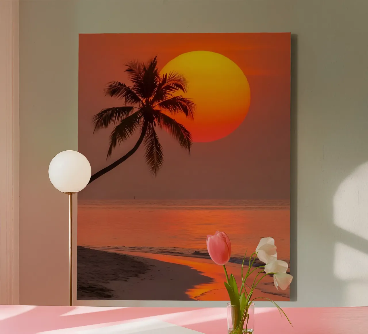 Bagliore del tramonto tropicale tela con Cornice a cassetta da luxi&lace