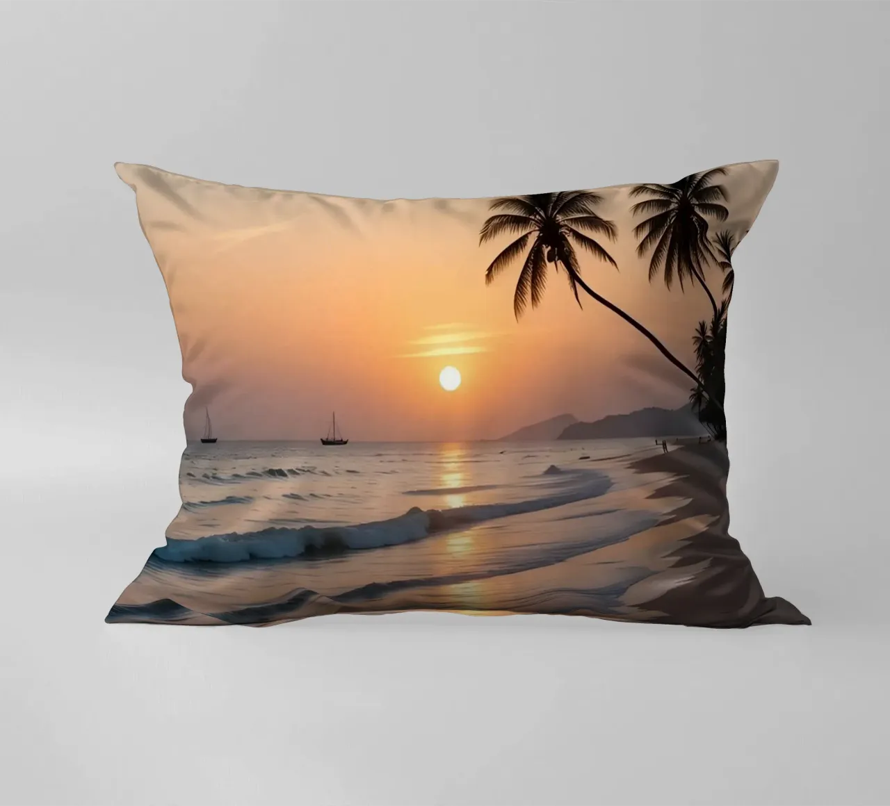 Tramonto sulla spiaggia tropicale cuscino da luxi&lace
