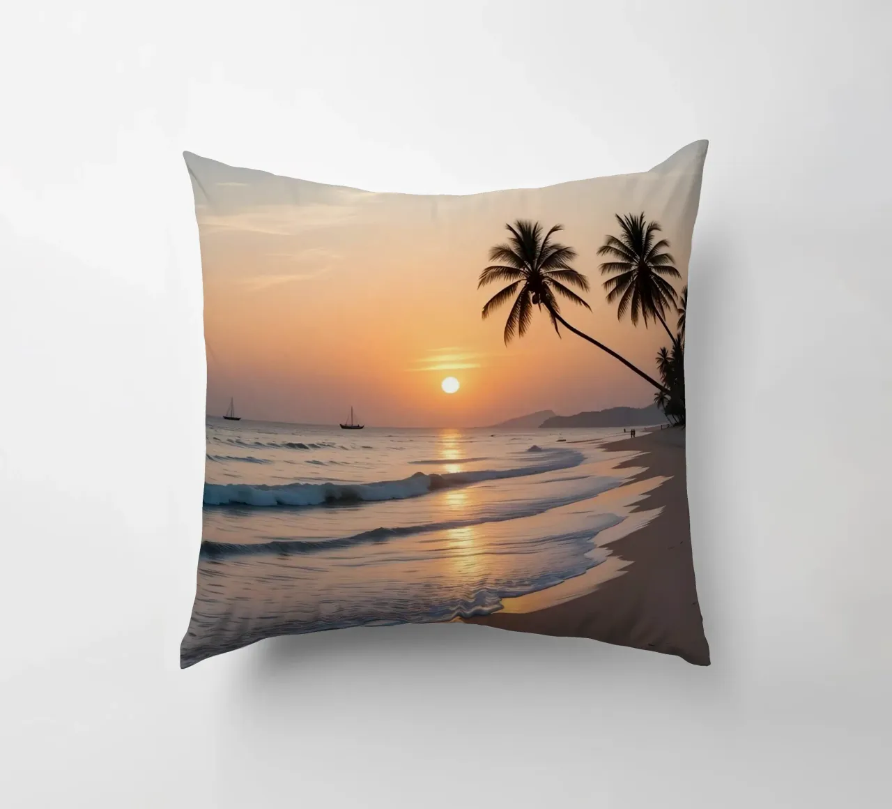 Tramonto sulla spiaggia tropicale cuscino da luxi&lace