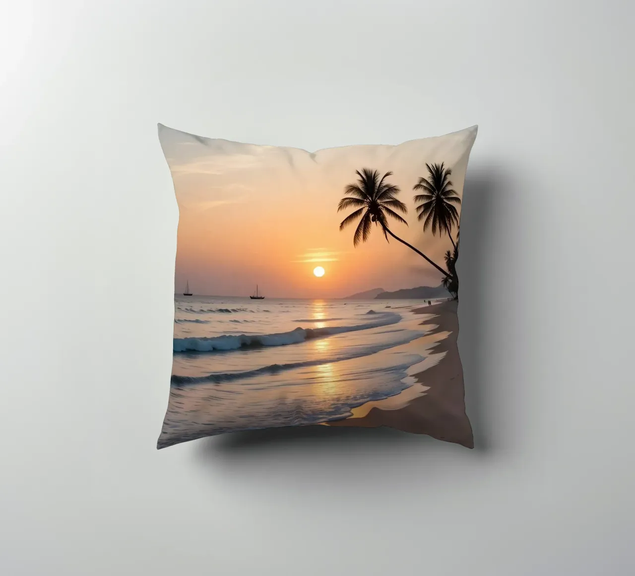 Tramonto sulla spiaggia tropicale cuscino da luxi&lace