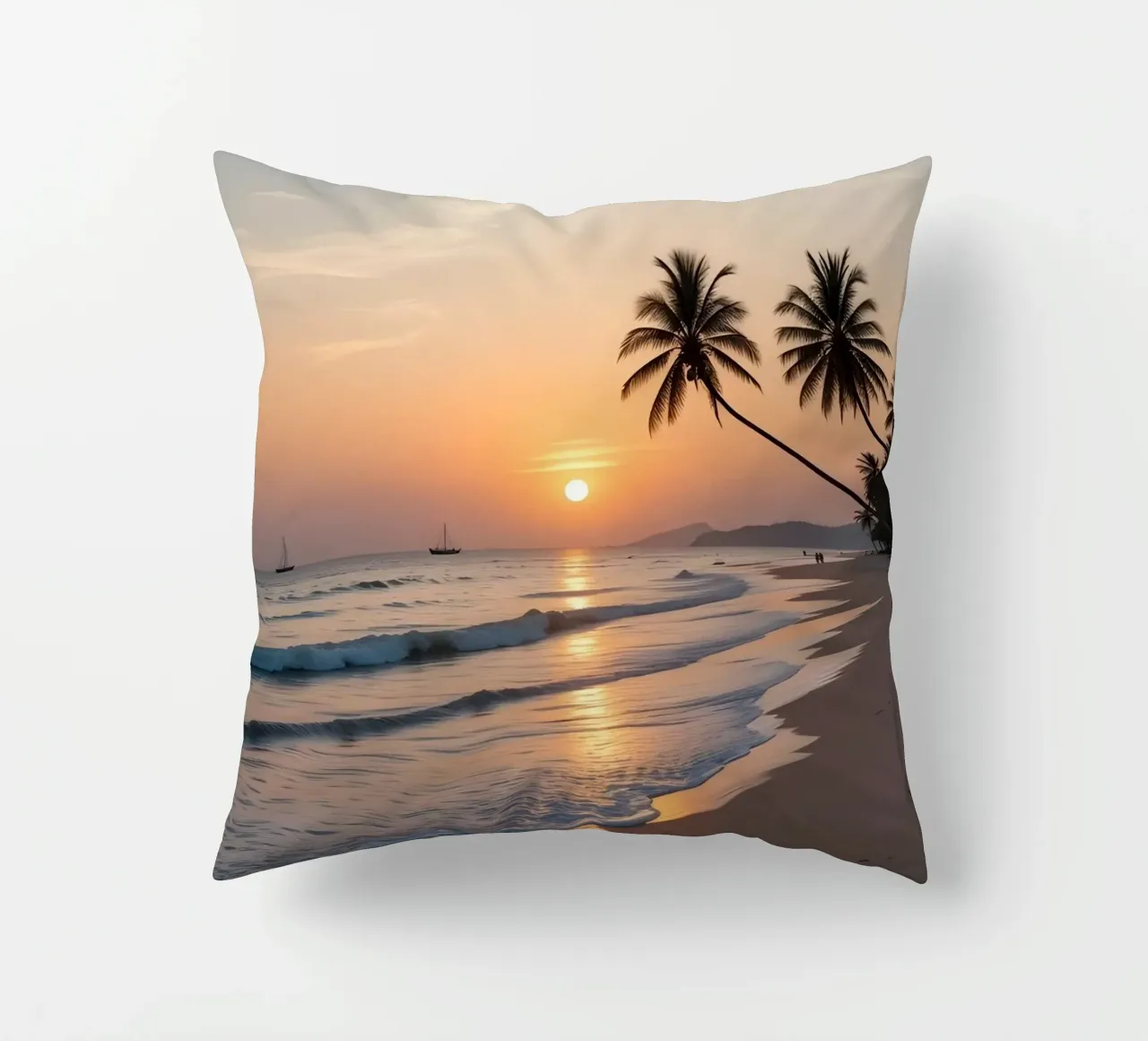 Tramonto sulla spiaggia tropicale cuscino da luxi&lace