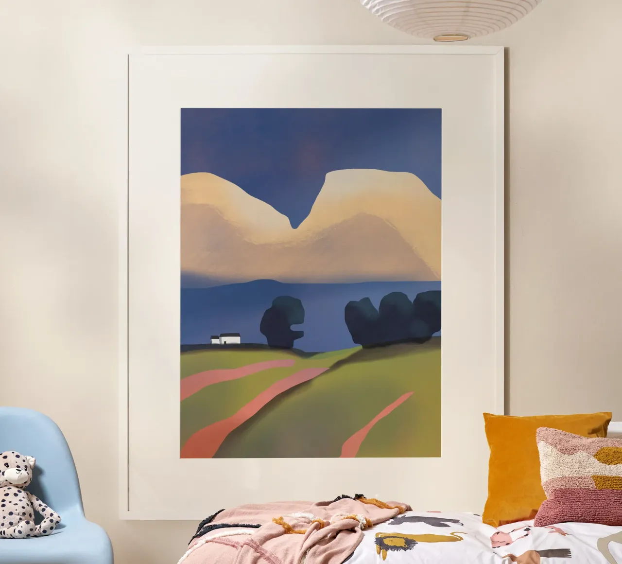Starker Regen Poster mit Kunststoffrahmen von Little Dean