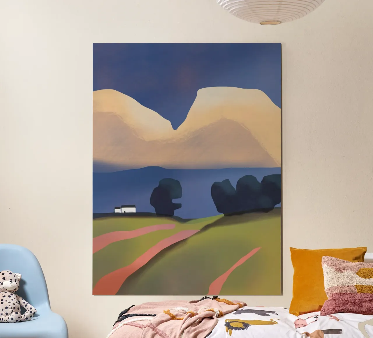 Starker Regen Poster mit Kunststoffrahmen von Little Dean
