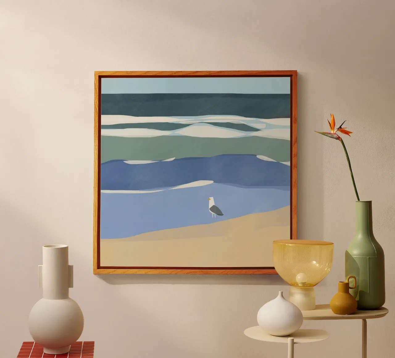 Gabbiano e onde plexiglass da Little Dean