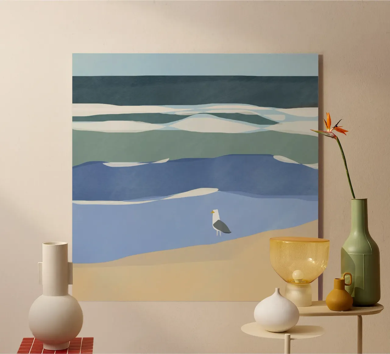 Gabbiano e onde plexiglass da Little Dean