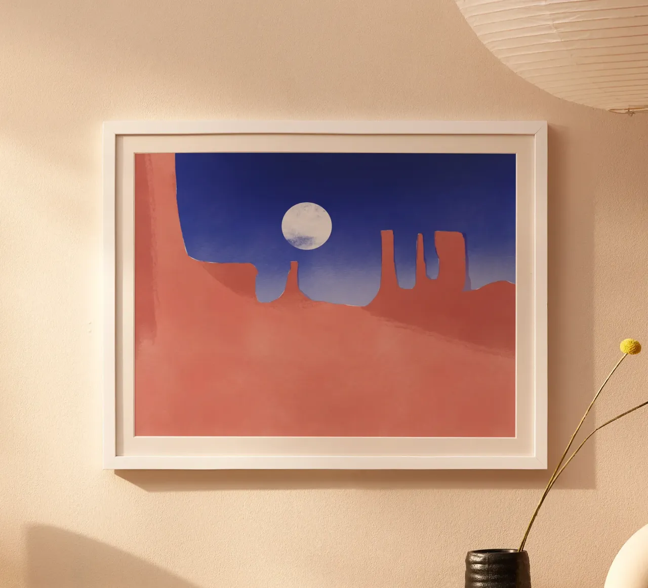 Monumento rosso poster con telaio in alluminio da Little Dean