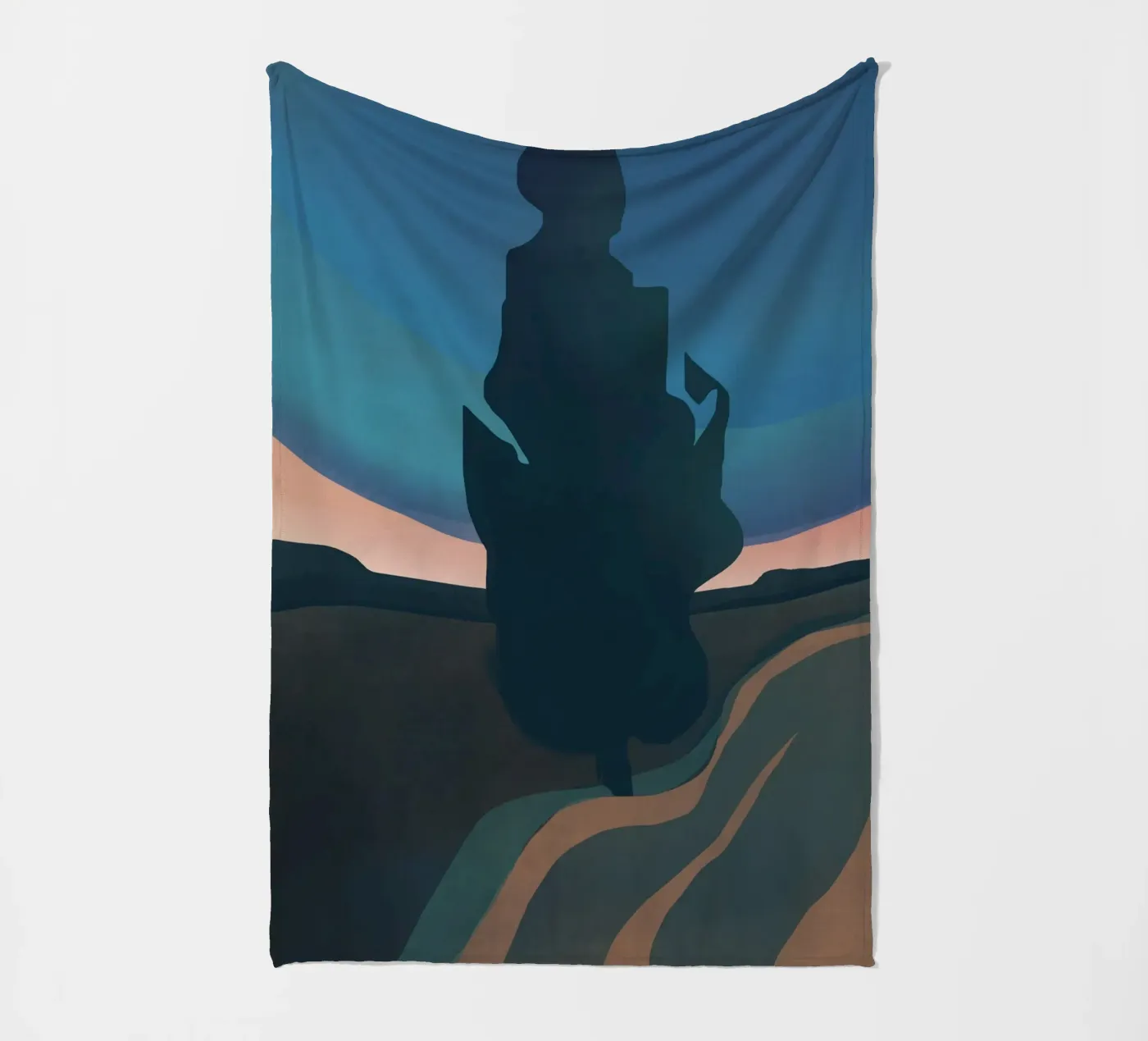 Abendbaum Fleecedecke von Little Dean