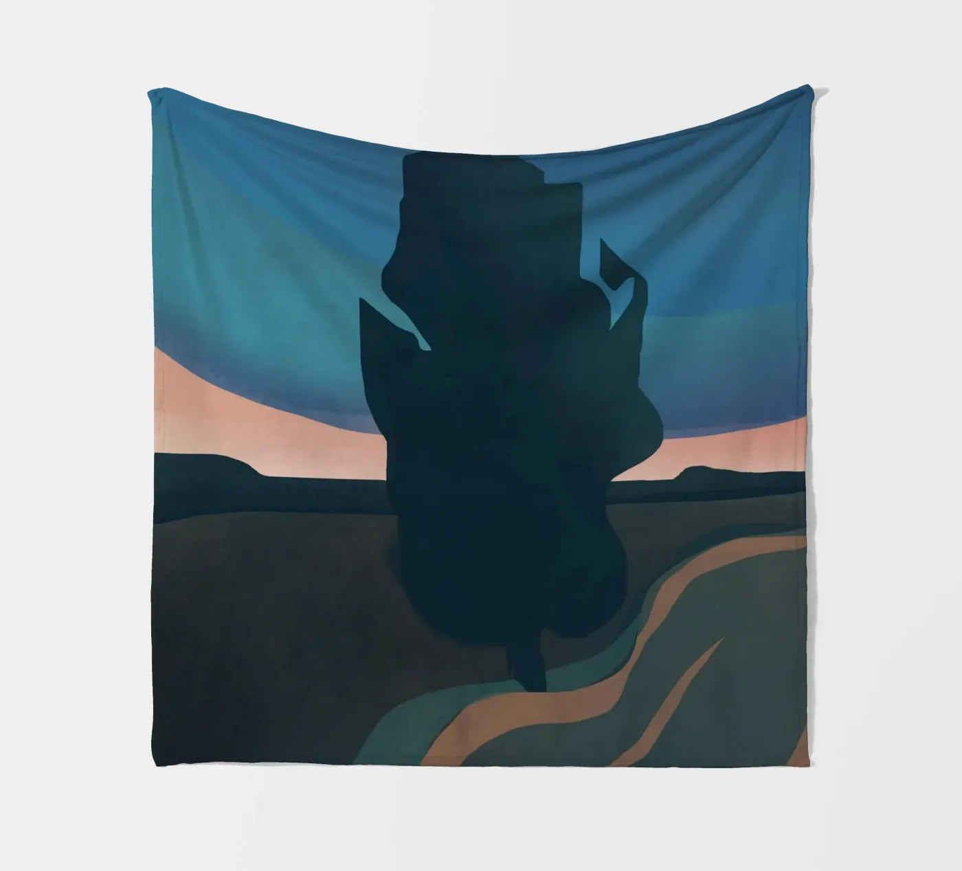 Abendbaum Fleecedecke von Little Dean