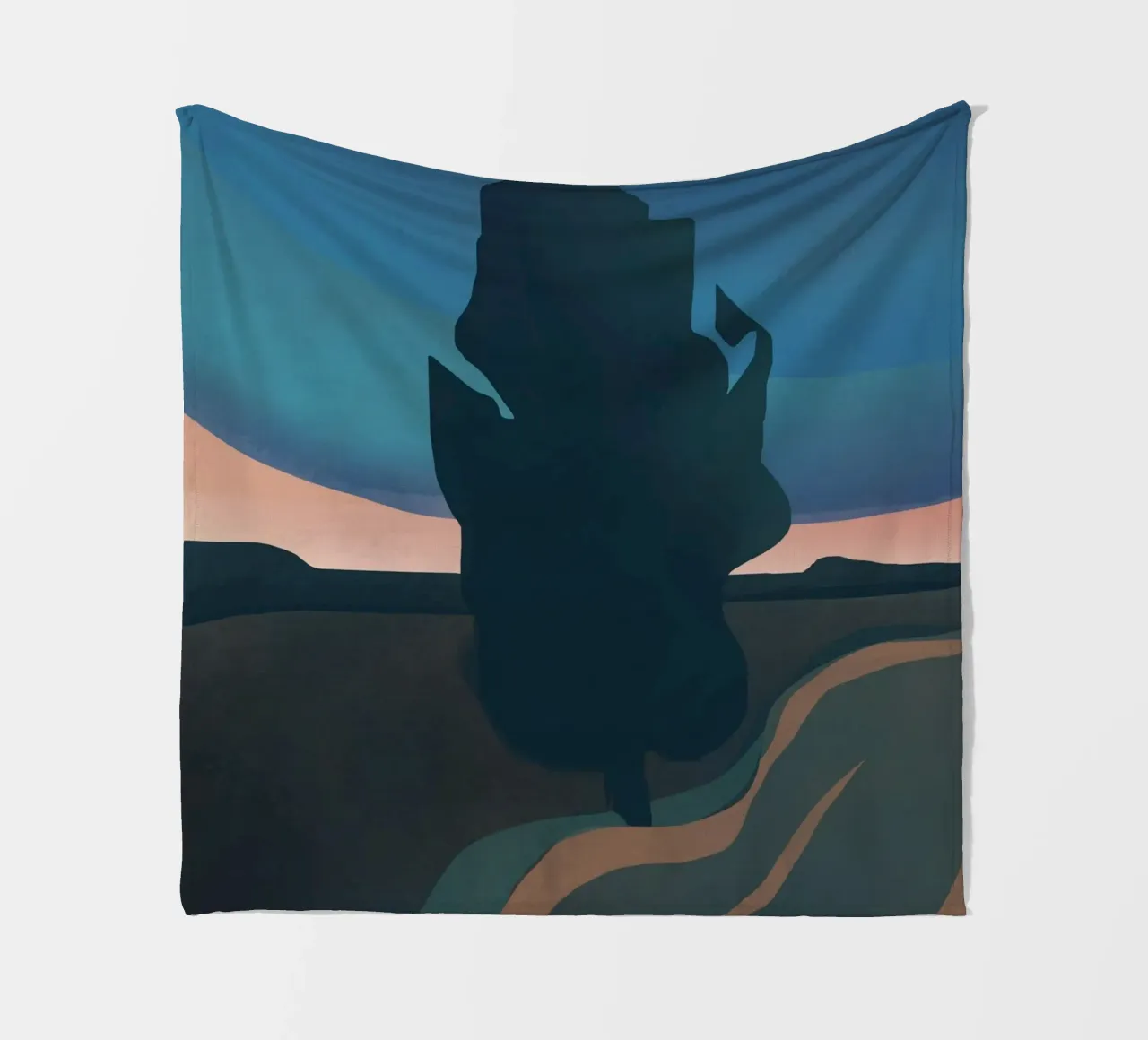 Abendbaum Fleecedecke von Little Dean