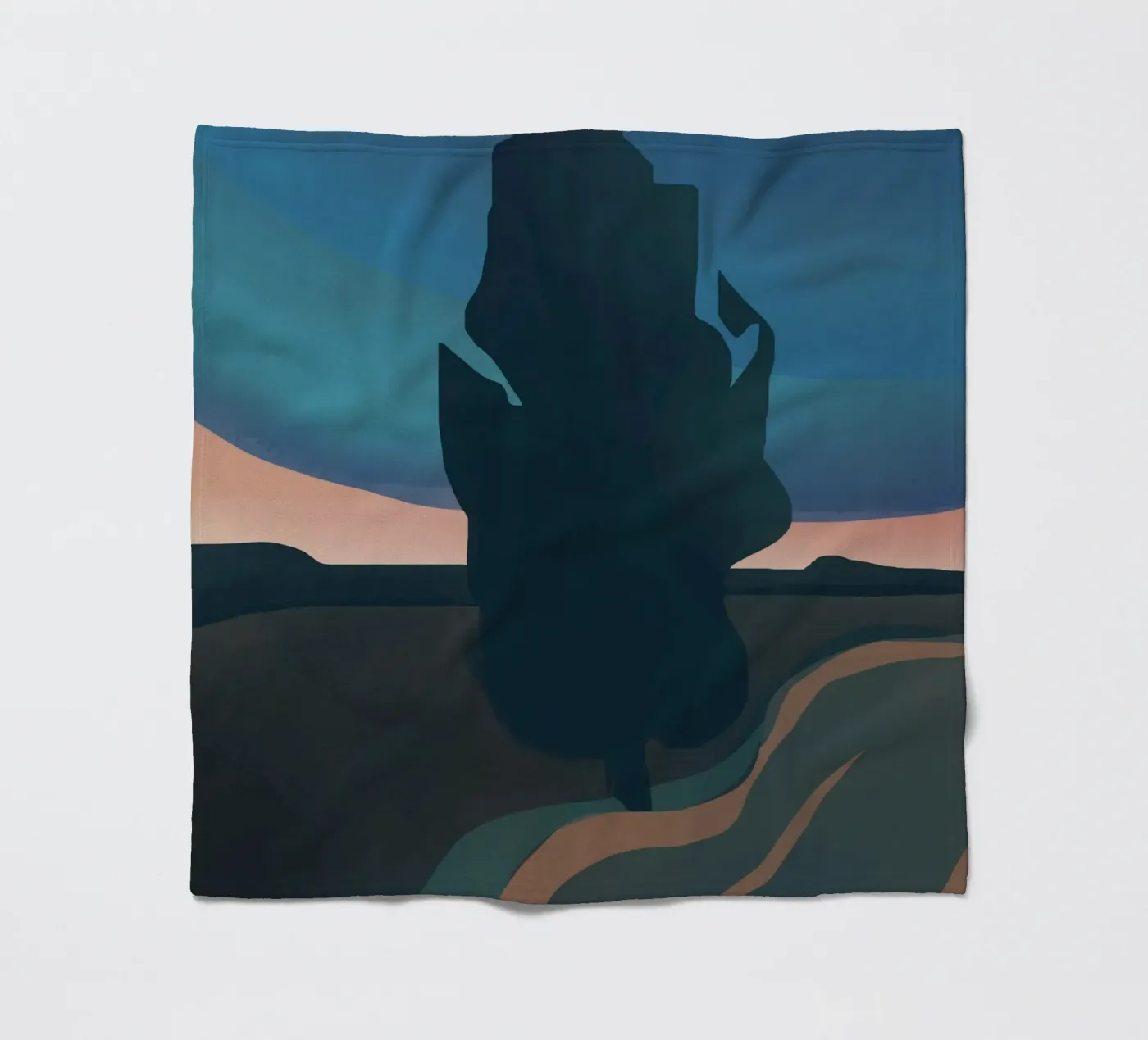 Abendbaum Fleecedecke von Little Dean